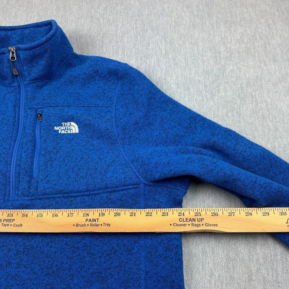 The North Face Sweater‎ Mens XL Blue  1/4 Zip Fleece Pullover Mock Neck Casual